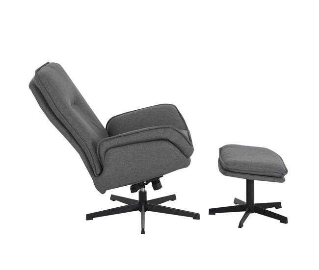 Sillón decorativo rotativo SARA color gris Gris