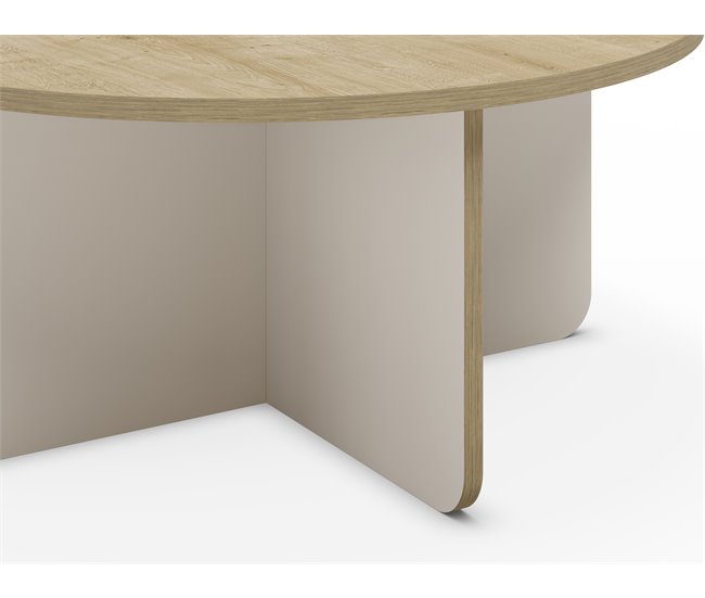 Mesa de centro redonda HILLARY Beige