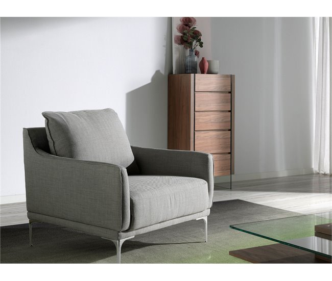 ANGEL CERDA Chifonier nogal y cristal templado Nogal