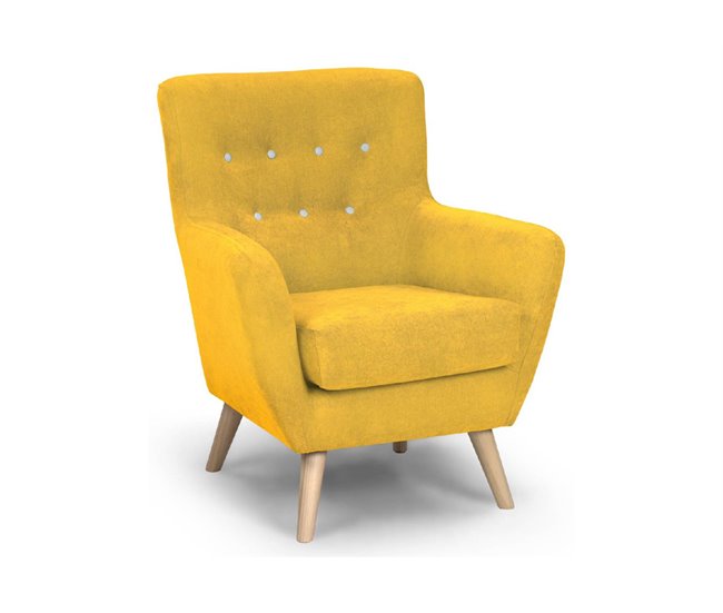 Sillón de tela KISS Amarillo