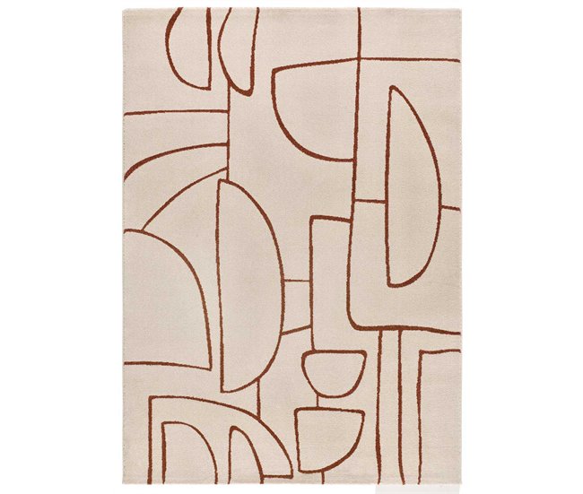 Alfombra de diseño geometrico BERUTI - ATTICGO 160x230 Beige
