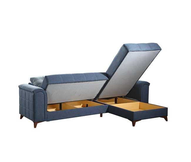 Chaise longue reversible con cama ELZA Azul