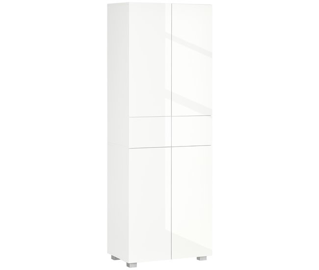 Alacena de Cocina MDF, Melamina de Madera HOMCOM, hogar - cocina Blanco