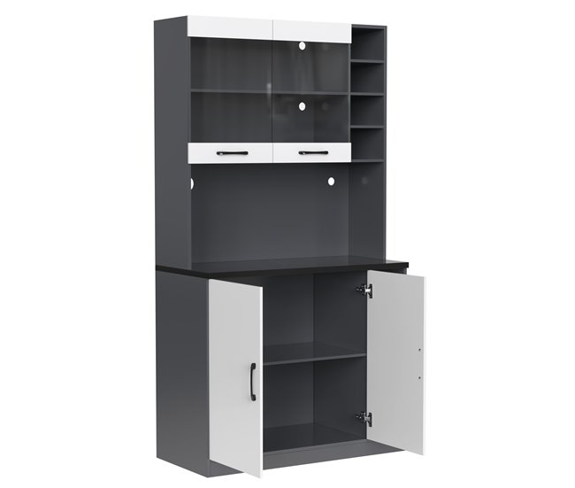 Armarios de Cocina 100 Blanco/ Gris
