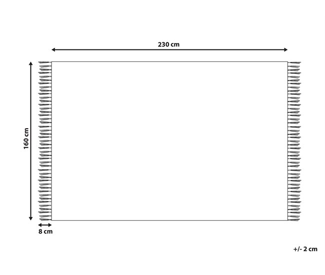 Beliani Alfombra de pelo corto SAMLAR 160x230 Mostaza