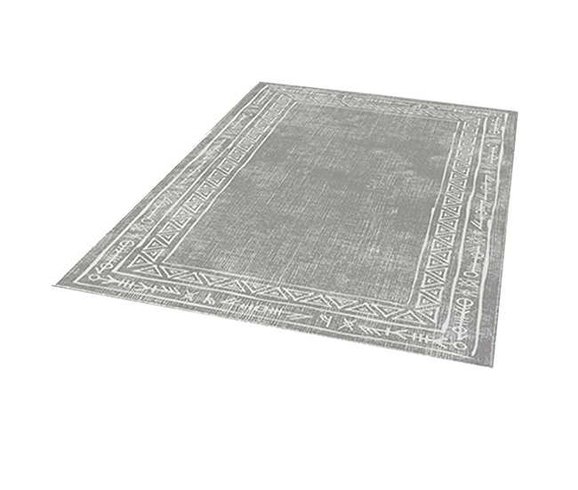 Alfombra De 140 X 220Cm 220x140 Gris Claro