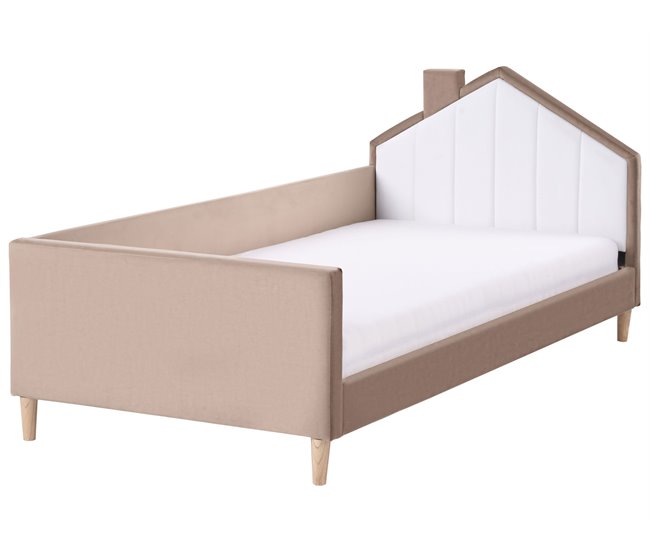 Beliani Cama infantil Terciopelo KERVAN Marron
