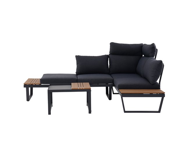 Set de jardín CORNER color antracita Gris Oscuro