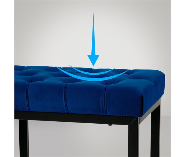 Banco - Polson - Terciopelo 150x37 Azul