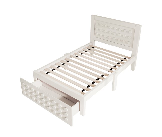 Camas infantiles 95x200 Blanco