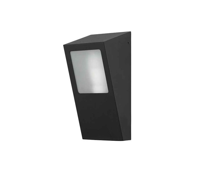 Aplique De Exterior Metal Serie Nika Negro