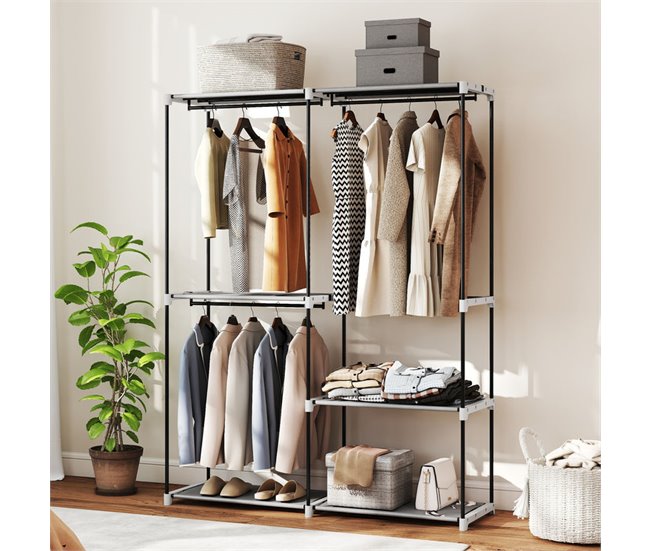 Armario de Ropa Tela no Tejida HOMCOM Gris