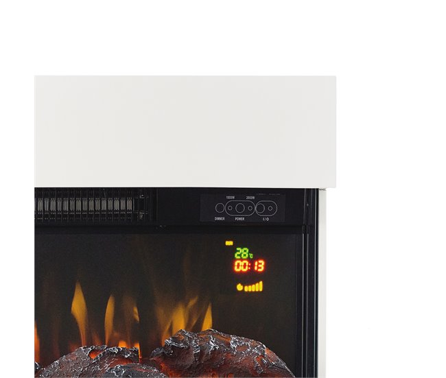 KAMINIO Eléctrica Chimenea HENRI - Estufa de Chimenea Eléctrica Blanco