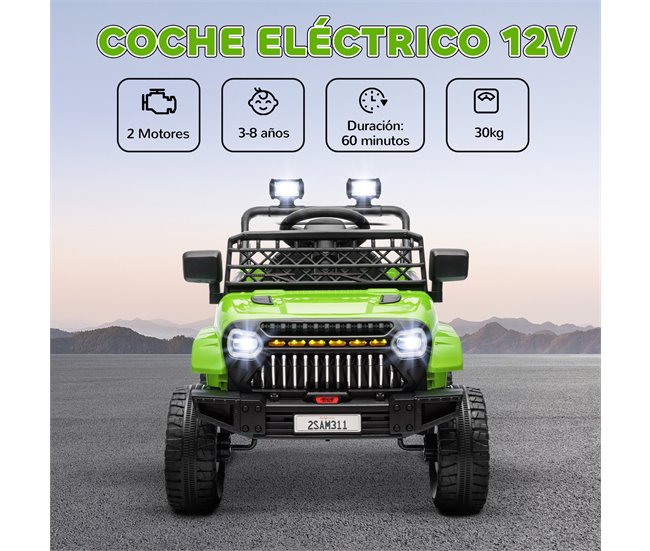 Carro Eléctrico Infantil Plástico, Metal AIYAPLAY Verde