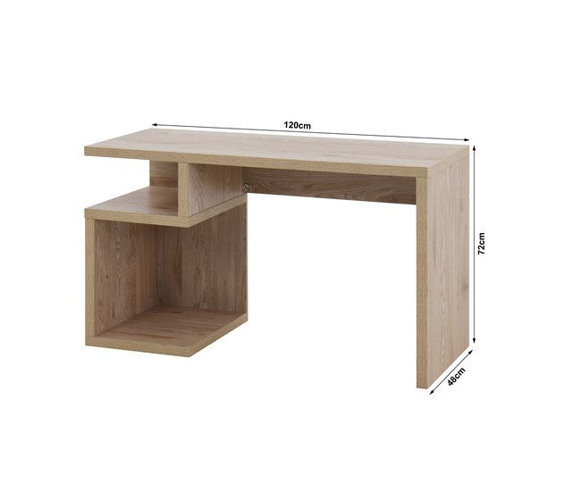 Escritorio WISLI roble 2 huecos Madera