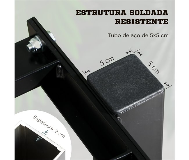 Estante para Mancuernas Acero SPORTNOW, deportes y ocio - pesas Negro