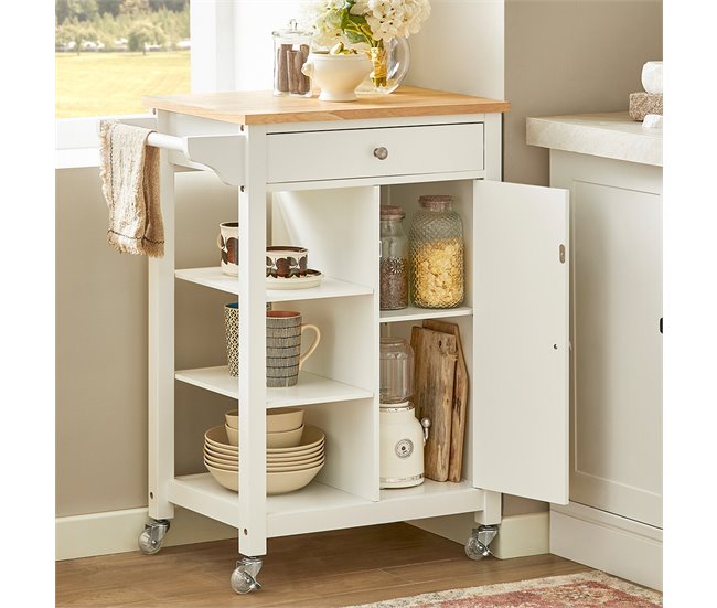 Carrito de Servir FKW46-WN SoBuy Blanco