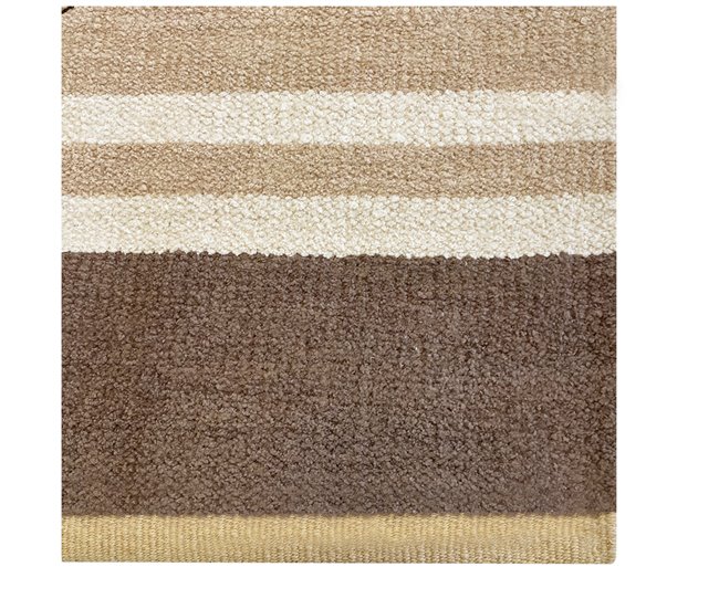 Acomoda Textil – Alfombra 100% Algodón con Flecos. Marron