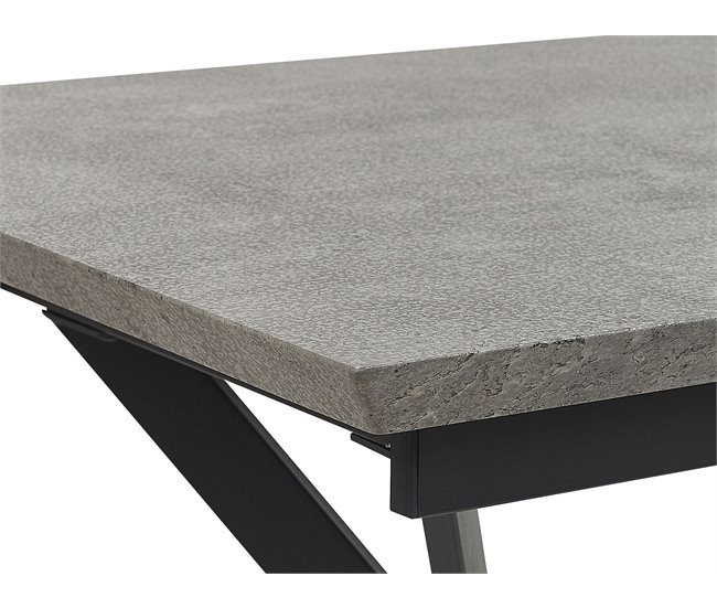 Beliani Mesa de centro AVOCA 80x140 Gris Claro
