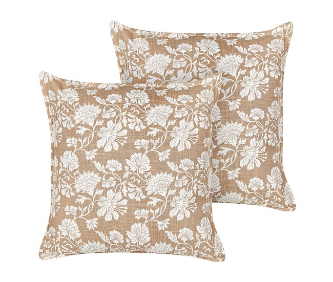 Beliani Cojín decorativo NOTELEA Beige
