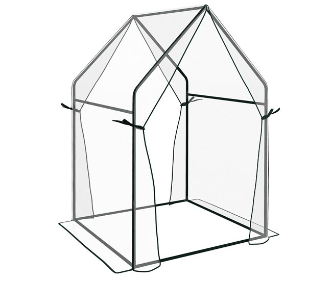 Invernadero de Jardín Acero, PVC Outsunny Transparente