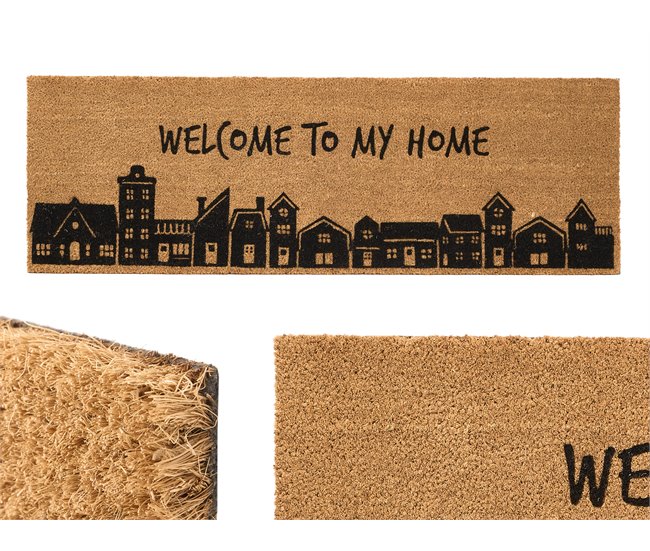 Felpudo fibra de coco 40x120cm CIUDAD Marron