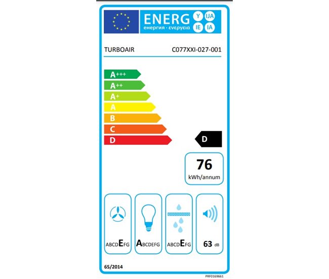 Campana decorativa inclinada TURBOAIR VIVACE BL/A Negro