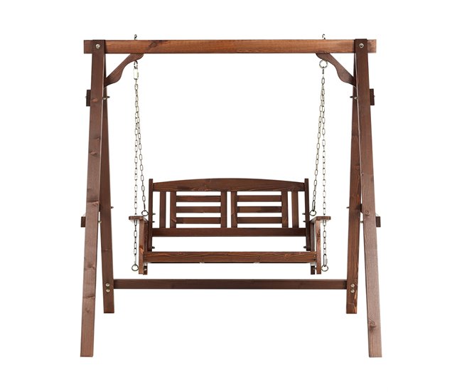 Beliani Columpio NERITO Madera Oscura