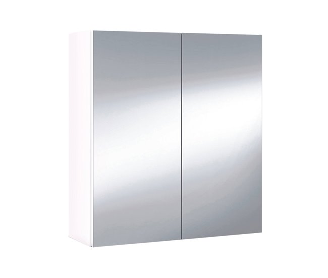 Armario mural efecto madera 60 Blanco Brillo