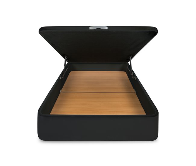 PACK CANAPÉ DE POLIPIEL  + COLCHÓN VISCOELÁSTICO 90x190 Negro