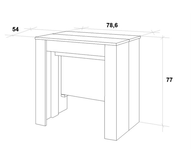 Mesa consola extensible BERTA Roble