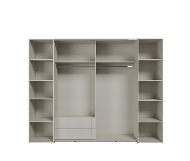 Armario SAND 210x270cm 2 puertas batientes y 2 puertas correderas Beige