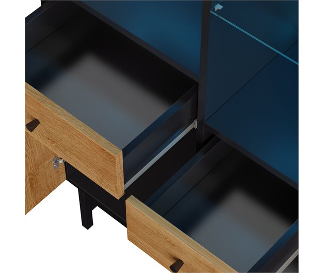 Aparadores Negro/ Madera