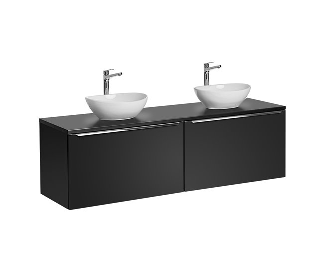 Mueble bajo lavabo doble 1 Eros Negro