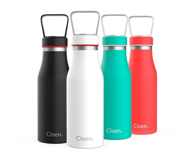 Botella Cloen Triple Capa, 500ml, Acero Inoxidable, Cloen Bottle Blanco