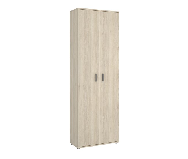 Armario Multiusos 2 Puertas con 6 Estantes Natural