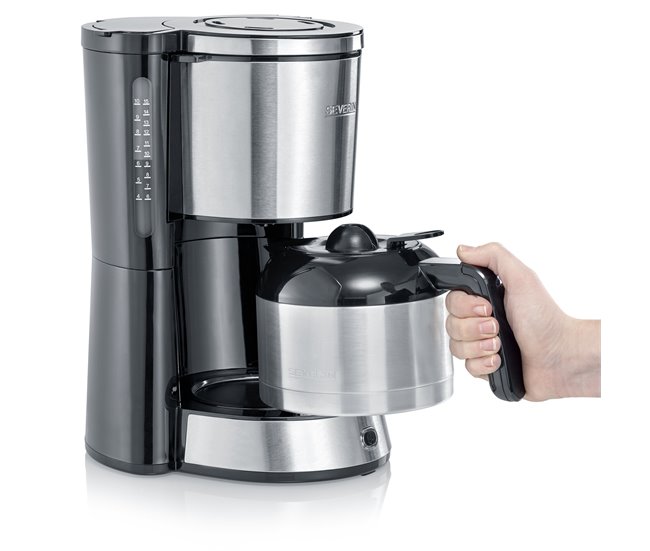 Cafetera con jarra termo 8 tazas Severin KA 4847 - 1000 W Gris