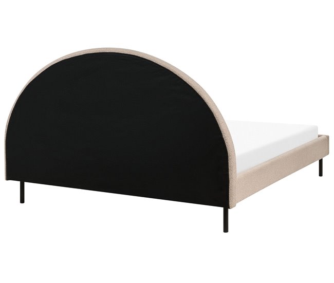 Beliani Cama con somier Bouclé MARGUT 172x214 Beige