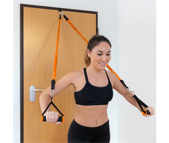 Sistema de Entrenamiento Integral Portátil con Guía de Ejercicios Negro