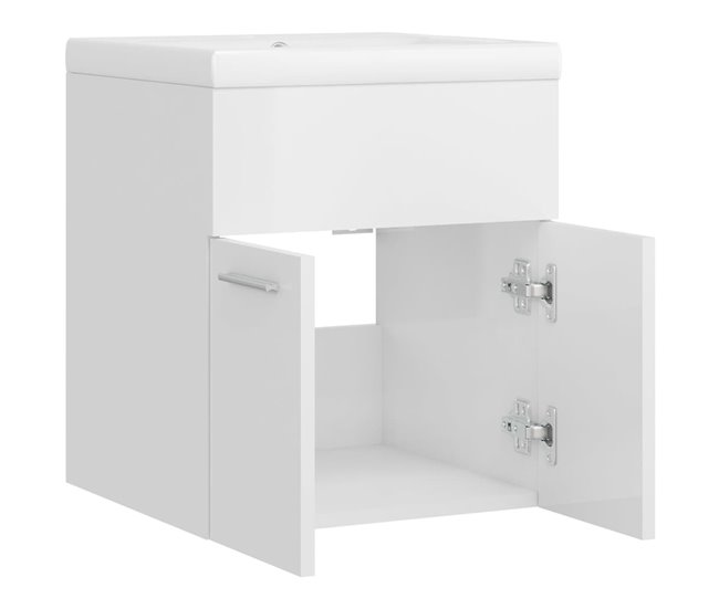 Armario Con Lavabo 42 Blanco Brillo