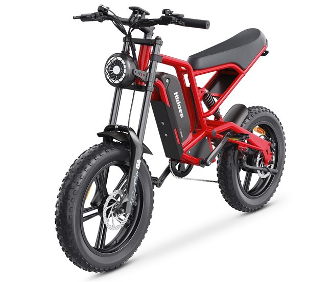 Hidoes HD-B6 Bicicleta Eléctrica - Motor 1200W Batería 48V15.6AH Rojo