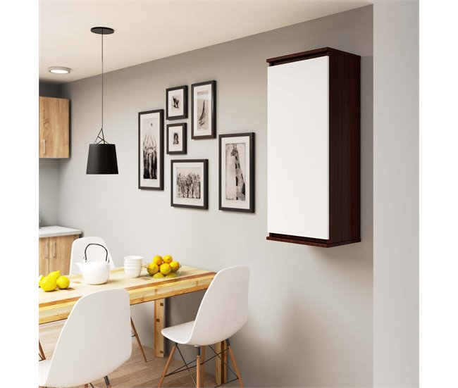 Armario de pared AKORD W40 3 estantes 40 Blanco/ Madera