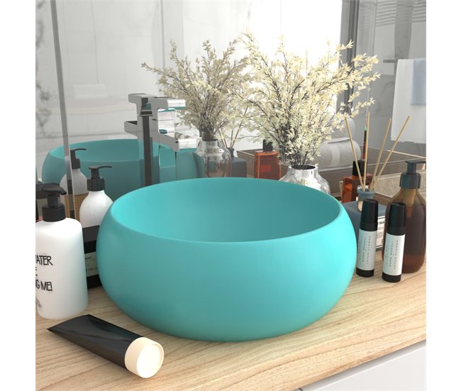 Lavabo de lujo redondo cerámica Verde
