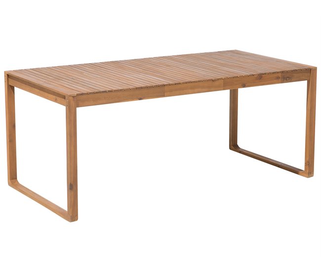 Beliani Conjunto de comedor SASSARI Madera Clara