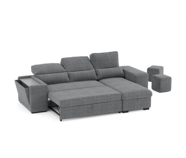 Chaise longue con cama HOXTON Gris