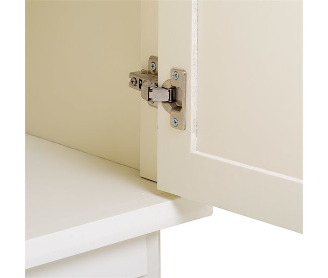 Aparador de madera de 2 puertas Blanco
