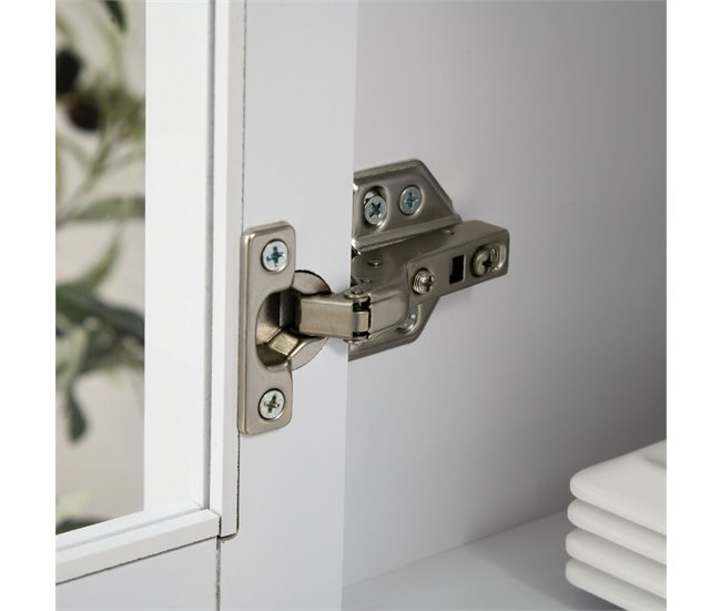 Alacena de Cocina MDF, Vidrio Templado HOMCOM, hogar - cocina Blanco