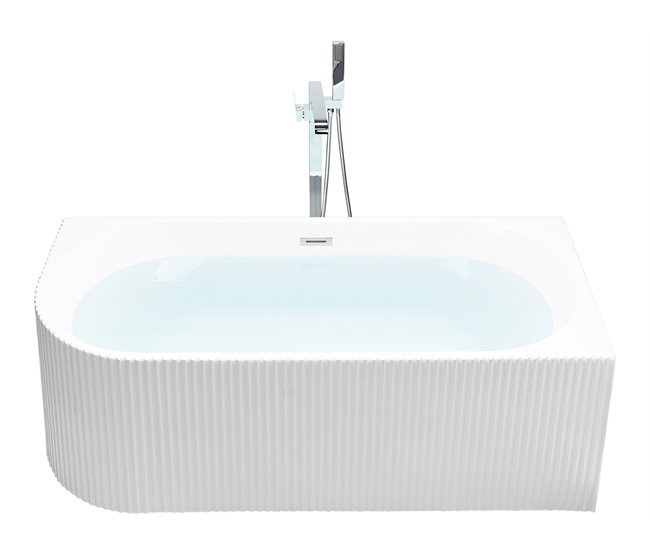 Beliani Bañera esquinera GOCTA 80x169 Blanco