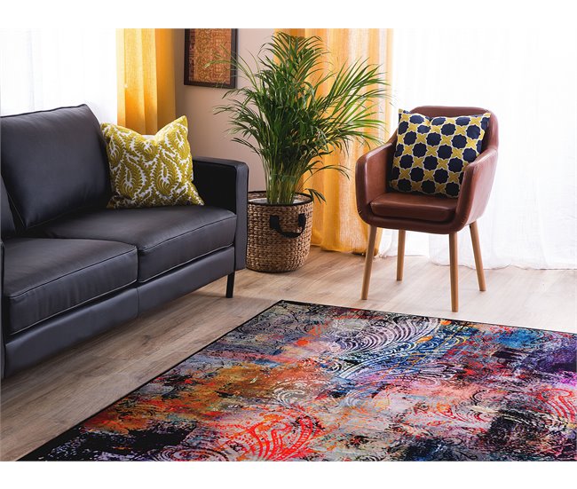 Beliani Alfombra de pelo corto MARDIN 160x230 Multicolor