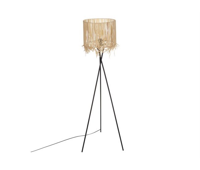 Lámpara de pie SHAKUN de rafia 156cm Beige